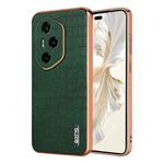 For Honor 300 Pro AZNS Electroplated Frame Crocodile Texture Full Coverage Phone Case(Green)