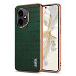 For Honor 400 Global 156.5mm AZNS Electroplated Frame Crocodile Texture Full Coverage Phone Case(Green)