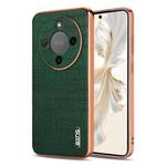 For Honor X70 5G AZNS Electroplated Frame Crocodile Texture Full Coverage Phone Case(Green)
