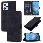 For Blackview A53 Skin Feel Embossed Leather Phone Case(Black)