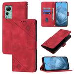 For Ulefone Note 14 Skin Feel Embossed Leather Phone Case(Red)