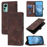 For Ulefone Note 14 Skin Feel Embossed Leather Phone Case(Brown)