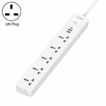 LDNIO SC5319 5-position Travel Home Office Socket with 38W USB Ports, Cable Length: 2m(UK Plug)