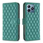 For Realme C61 / C63 Diamond Lattice Wallet Flip Leather Phone Case(Green)