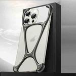 For iPhone 15 Pro Max Hercules Zinc Alloy Borderless Metal Phone Case(Bright Metal Grey)