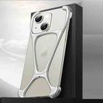 For iPhone 14 / 13 Hercules Zinc Alloy Borderless Metal Phone Case(Matt Silve)