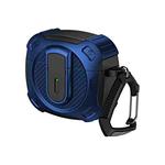 For AirPods 3 Lock Shockproof Bluetooth Earphone Protective Case(Black Blue)