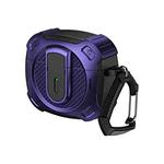 For AirPods 3 Lock Shockproof Bluetooth Earphone Protective Case(Black Purple)
