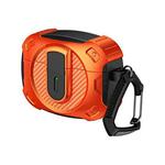 For AirPods Pro Lock Shockproof Bluetooth Earphone Protective Case(Black Orange)