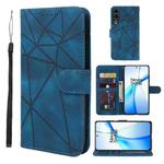 For OnePlus Nord CE4 Skin Feel Geometric Lines Leather Phone Case(Blue)