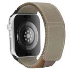 For Apple Watch SE 2023 44mm Loop Woven Nylon Watch Band(Khaki)