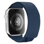 For Apple Watch Series 9 41mm Loop Woven Nylon Watch Band(Dark Blue)
