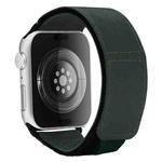 For Apple Watch SE 2022 44mm Loop Woven Nylon Watch Band(Fir Green)