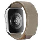 For Apple Watch Series 7 41mm Loop Woven Nylon Watch Band(Khaki)