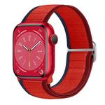 For Apple Watch Series 8 41mm Nylon Elastic Buckle Watch Band(Red)