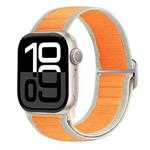 For Apple Watch Series 10 42mm Nylon Elastic Buckle Watch Band(Orange)