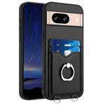 For Google Pixel 8 R20 Ring Card Holder Phone Case(Black)