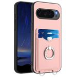 For Google Pixel 10 / 10 Pro R20 Ring Card Holder Phone Case(Pink)