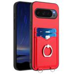 For Google Pixel 10 Pro XL R20 Ring Card Holder Phone Case(Red)