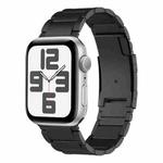 For Apple Watch SE 2023 44mm Titanium Metal Watch Band(Black)