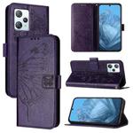 For Blackview A53 Embossed Butterfly Leather Phone Case(Purple)