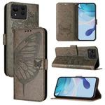 For Asus Zenfone 11 Ultra Embossed Butterfly Leather Phone Case(Grey)