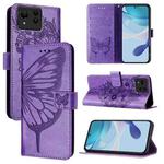 For Asus Zenfone 11 Ultra Embossed Butterfly Leather Phone Case(Purple)