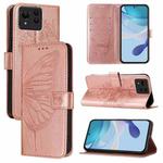 For Asus Zenfone 11 Ultra Embossed Butterfly Leather Phone Case(Rose Gold)
