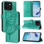 For ZTE Blade A35 / A55 Embossed Butterfly Leather Phone Case(Green)