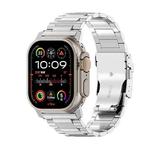 For Apple Watch Ultra 2 49mm 26mm Safety Buckle Titanium Alloy Watch Band(Silver)