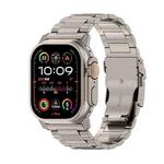 For Apple Watch Ultra 2 49mm 26mm Safety Buckle Titanium Alloy Watch Band(Titanium)
