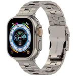 For Apple Watch Ultra 2 49mm Rice Ears Safety Buckle Titanium Alloy Watch Band(Titanium)
