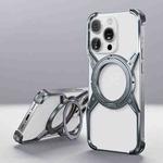 For iPhone 13 Pro / 14 Pro / 15 Pro Aluminum Alloy Frameless 360-Degree Rotating Phone Case(Grey)