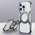 For iPhone 13 Pro Max / 14 Pro Max Aluminum Alloy Frameless 360-Degree Rotating Phone Case(Grey)