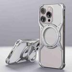 For iPhone 13 Pro Max / 14 Pro Max Aluminum Alloy Frameless 360-Degree Rotating Phone Case(Silver)