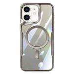 For iPhone 11 Blade MagSafe Magnetic Transparent PC Phone Case(Titanium Grey)