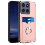For Motorola Edge 60 Fusion / Edge 60 R20 Ring Card Holder Phone Case(Pink)