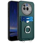 For Nothing Phone 3a Pro R20 Ring Card Holder Phone Case(Green)