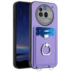 For Nothing Phone 3a Pro R20 Ring Card Holder Phone Case(Purple)