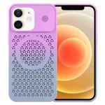 For iPhone 12 Honeycomb Cooling Aromatherapy MagSafe Phone Case(Purple Grey)