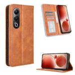 For itel S25 4G Magnetic Buckle Retro Texture Leather Phone Case(Brown)