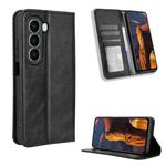 For itel A95 5G Magnetic Buckle Retro Texture Leather Phone Case(Black)