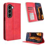 For itel A95 5G Magnetic Buckle Retro Texture Leather Phone Case(Red)