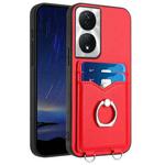 For Honor X7b / Play 8T 5G R20 Ring Card Holder Phone Case(Red)