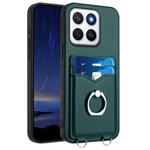 For Honor X8c 4G R20 Ring Card Holder Phone Case(Green)