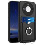For Honor X60 / X9c Smart R20 Ring Card Holder Phone Case(Black)
