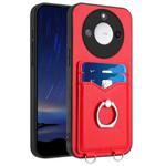 For Honor X60 / X9c Smart R20 Ring Card Holder Phone Case(Red)