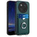 For Honor X60 Pro / X9c / Magic7 Lite R20 Ring Card Holder Phone Case(Green)
