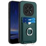 For OPPO A5 / F29 R20 Ring Card Holder Phone Case(Green)