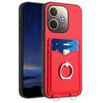 For OPPO A5 Energy / A5 Pro 5G Global R20 Ring Card Holder Phone Case(Red)